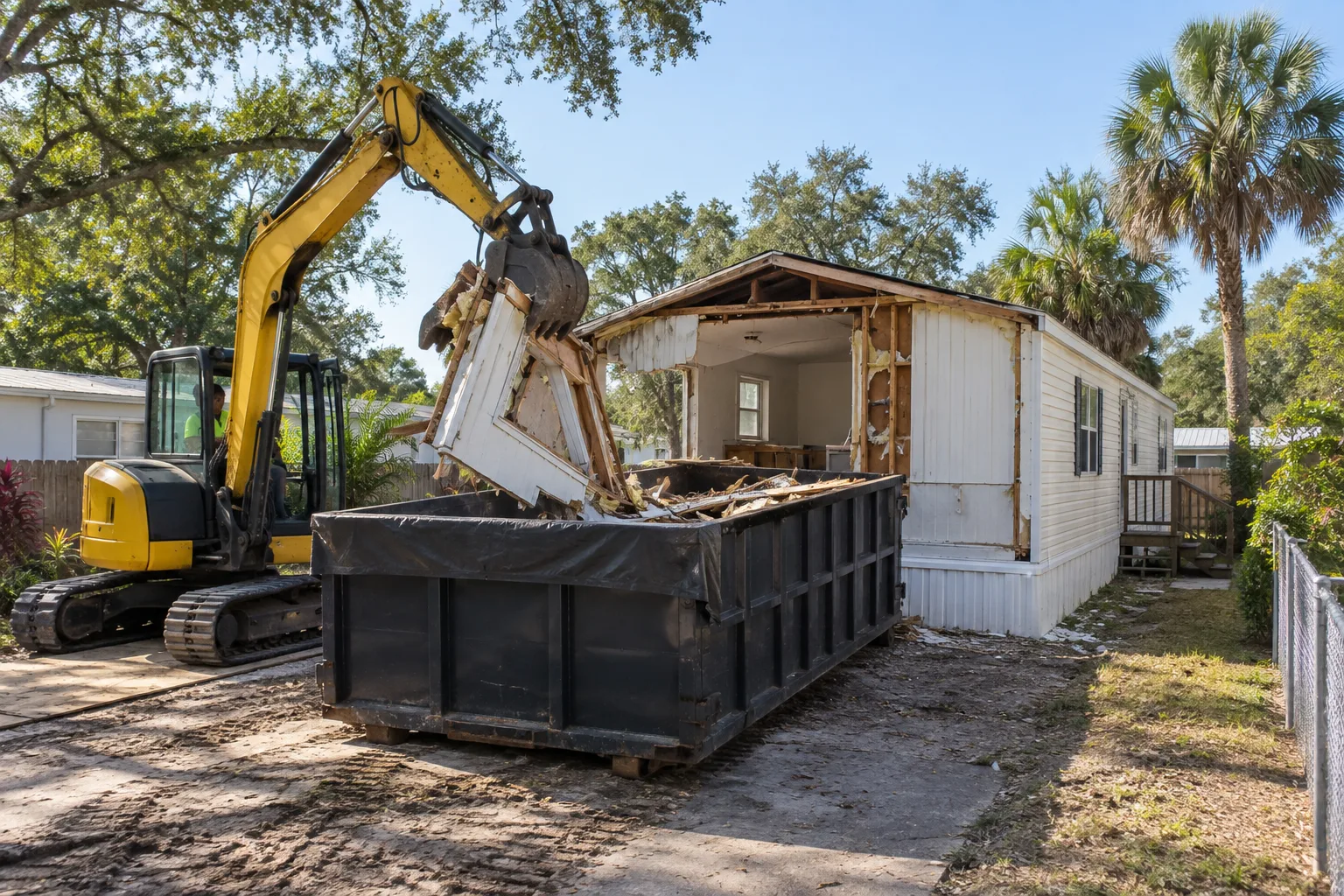 Mobile home removal planning for a Hillsborough County property
